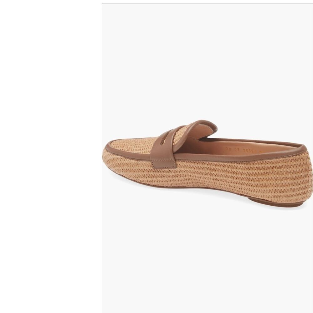 Giovanni Rossi Marbella raffia penny beige woven loafer size 8/38 - Picture 4 of 16